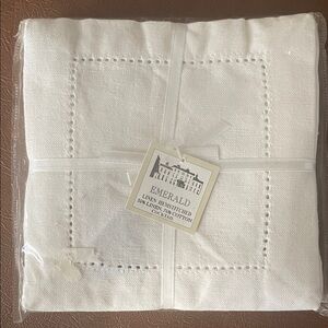 LINTEX Home Emerald Linen Cocktail Napkins